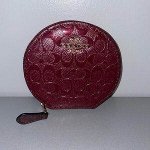 Burgundy Coach Coin Purse
